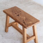 ŁAWKI - Ławka dębowa z belką 65/h45cm nr6